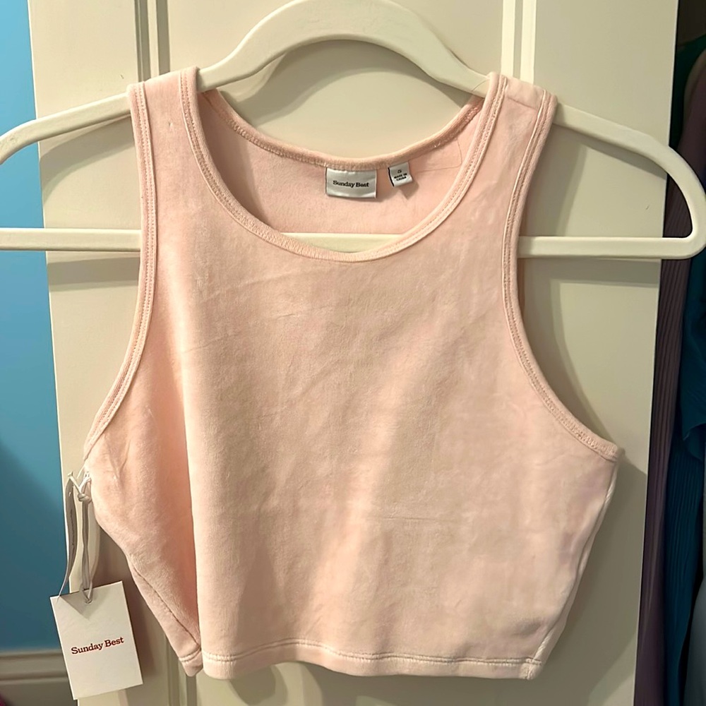 aritzia Sunday best cropped tank top
